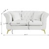 Sofa Velvet Chesterfield,Tufted And Wrinkled Fabric Sofa,Modern Stanford Sofa,Loveseat,Tufted Sofa,Lounge Sofa Furniture-Cuddlewood - 4 of 4
