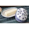 Blue Rose Polish Pottery M077 Manufaktura Butter Dish - 4 of 4