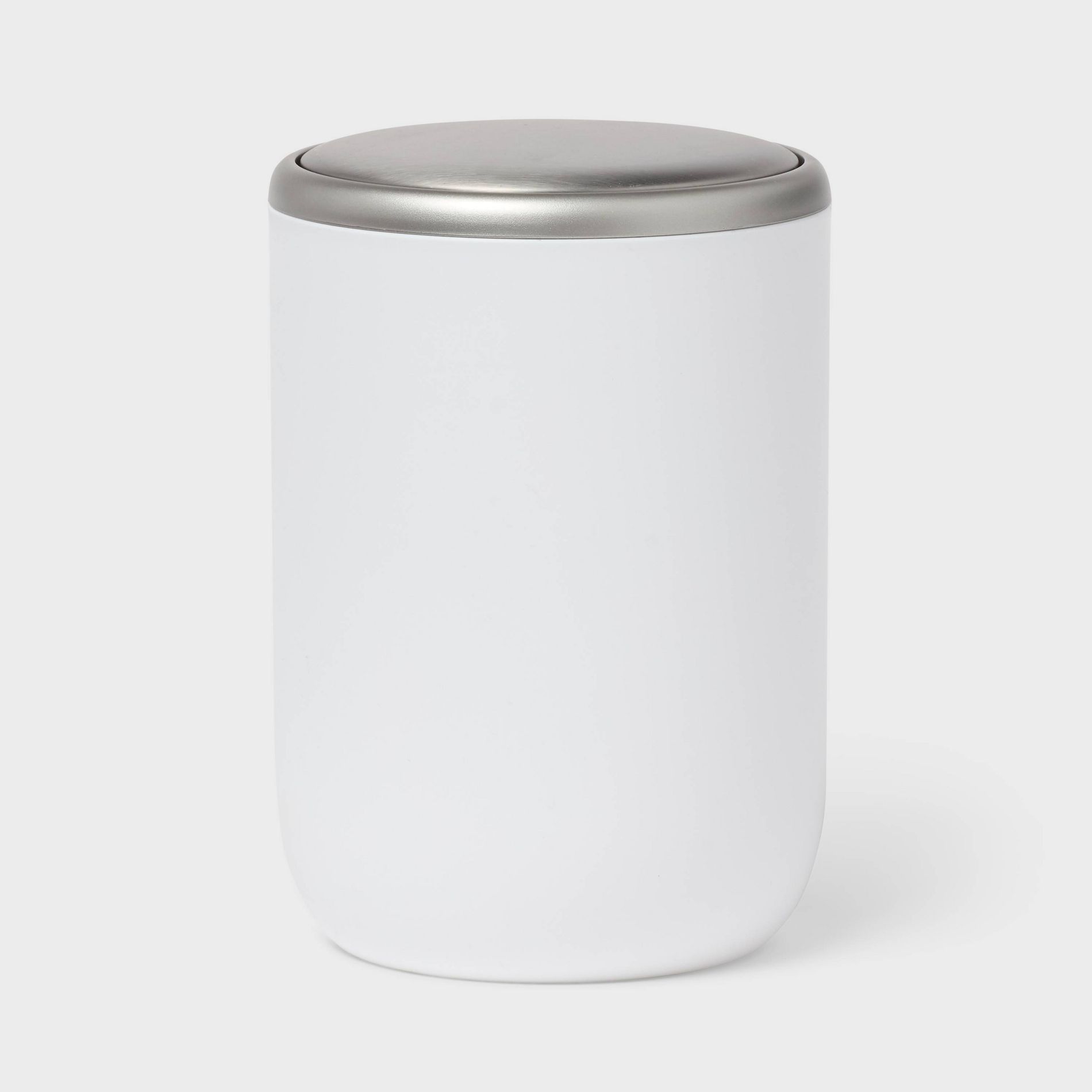 Small Stainless Desktop Wastebasket White - Brightroom™
