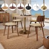 LeisureMod Bristol 27" Round Dining Table – Sintered Stone Top Accent Café Table & Sturdy Steel Gold Pedestal Base for Kitchen and Small Spaces - 4 of 4