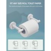 Cobbe White Toilet Paper Holder Wall Mount, Bathroom Toilet Paper Holder SUS304 Stainless Steel, Double Post Pivoting Toilet Paper Roll Holder - 4 of 4