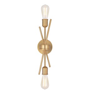 Vaxcel Estelle 2 - Light Sconce in  Natural Brass - 1 of 4