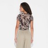 Women's Printed Cap Sleeve Ruff-Collar Blouse - Wild Fable™ - 3 of 4