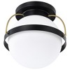Nuvo Lighting Lakeshore 1 - Light Flush Mount in  Matte Black - 3 of 4