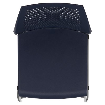 Hercules 661 lb. Modern Gray Stack Chair with Air-Vent Back