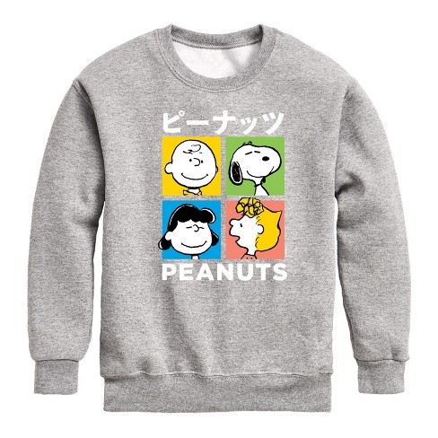 Boys Peanuts Graphic Long Sleeve Fleece Sweatshirt Target