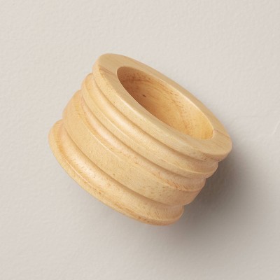 Wooden Napkin Ring Set