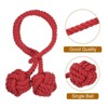 Unique Bargains Cotton Decorative with Double Ball Indoor outdoor Curtain Holdbacks 2 Pcs - 3 of 4