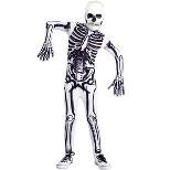 HalloweenCostumes.com Small   White Skeleton Costume for Kids, Black/White
