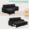 Celebalcony 77.2" Upholstered Sofa Bed, L Shaped Sectional Couch with Side Storage Package, Comfortable 3 Seat Sofa Couches for Apartment - 2 of 4