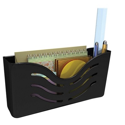 Deflect-O Magnetic 1-Pocket Plastic Wall File Black (73304H) 951526