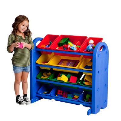 blue toy storage