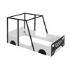 Twin Size Car-shaped Bed With Roof, Wooden Twin Floor Bed With Wheels And Door Design Inspired Bedroom Fun Bed Frames, For Toddlers Home Bedroom - 3 of 4