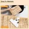 coucheta Machine Washable Area Rug, Modern Abstract Stain Resistant Low-Pile Faux Linen Design Carpet with Non Slip Backing, for Living Room, Bedroom - 4 of 4