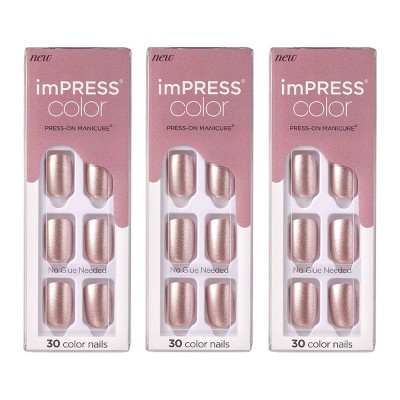 Kiss imPRESS Color Press-On Nails - Champagne Pink - 3pk - 90ct