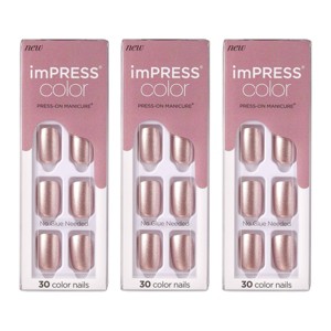 KISS imPRESS Color Press-On Nails - Champagne Pink - 3pk - 90ct - 1 of 4