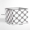 Bacati - Dots/Pin Stripes Gray/Yellow Storage Box Large - 3 of 4