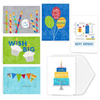 36ct Big Wishes Birthday Note Card