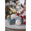 Gulches Set of 6 Exquisite 4.3" Glass Christmas Ball Ornaments - Decorative Hanging Accents for Holiday Trees and Festive Celebrations - 3 of 4