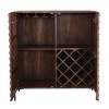 Cameron 2 Door Bar Cabinet Brown - Treasure Trove: Mid-Century Modern, Wine Storage, Sheesham Wood - 4 of 4