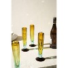 Recycled Fluted Champagne Glass 9.5"H – Blue & Amber Ombre Handblown Glassware (Set of 6) By Kalalou - 2 of 3