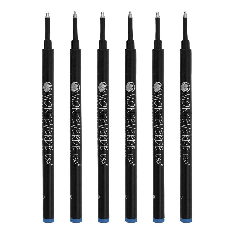 Monteverde Rollerball Pen Refill Medium Point Blue Ink 6 Pack (G233BU), 1 of 2