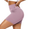 Coolmee Women's Biker Shorts Workout Gym Shorts High Waist Tummy Control Hidden Scrunch Running Yoga - 2 of 4