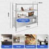 Stainless Steel Shelves,48x18x60 in Storage Shelf 4-Tier Heavy Duty Storage Rack - 2 of 4