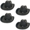 4E's Novelty 2 Pack Black Cowboy Hat – Kids Felt Cowgirl Hats for Boys, Girls, Teens - 4 of 4