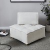 31.5" Ottoman Chair Armless Chairs For Small Spaces,Upholstered Deep Seat Armless Accent Single Lazy Sofa Lounge Armless Chair-Maison Boucle - 2 of 4
