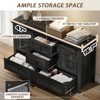 AMERLIFE Farmhouse Dresser with Sliding Barn Doors - 3 of 4