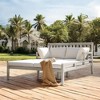 Mshliw  Outdoor Daybed with Curved Armrests and 4 Pillows – Patio Lounge Bed with  Removable Cushions for Poolside, Backyard, and Garden - 2 of 4