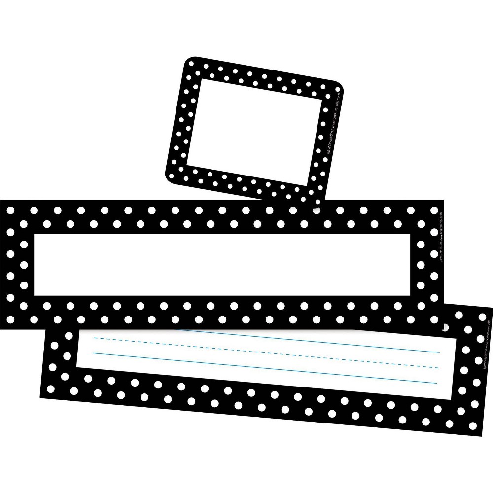 Photos - Educational Toy Black & White Dots Name Tag, Bulletin Board Signs and Name Plate Set - Bar