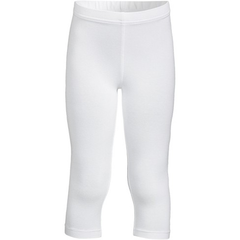 Lands' End School Uniform Kids Plus Tough Cotton Capri Leggings - X-large -  White : Target