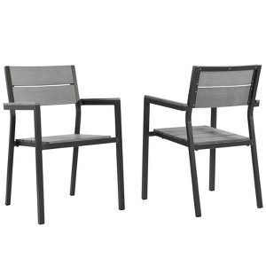 Modway Maine Dining Armchair Outdoor Patio Set of 2 - 1 of 4