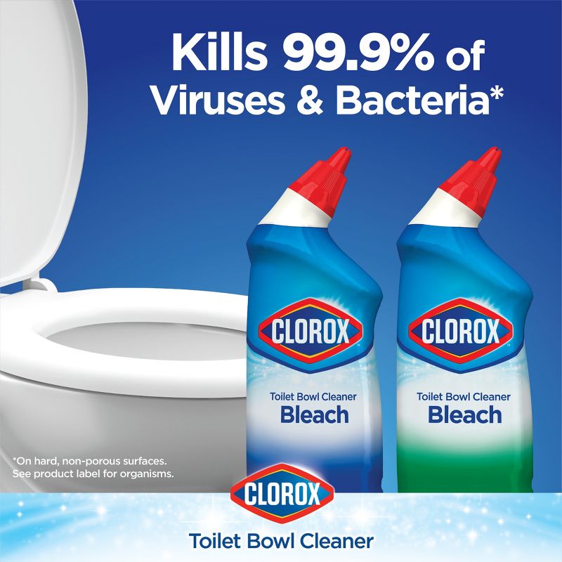 Clorox Rain Clean Toilet Bowl Cleaner with Bleach - 24oz/2ct, 4 of 14