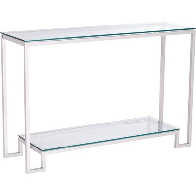 Studio 55D Krista 47 1/2" Wide Modern Glass Console Table