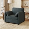 KTMBDW Convertible Pull Out Sofa Bed, 3-in-1 Convertible Sleeper Chair Adjustable Backrest with Thicked Cushions for Living Room, Apartment, Office - 3 of 4