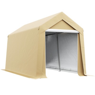 Outsunny 7' x 12' Outdoor Shed, Waterproof and Heavy Duty Portable Shed for Bike, Motorcycle Garden Tools