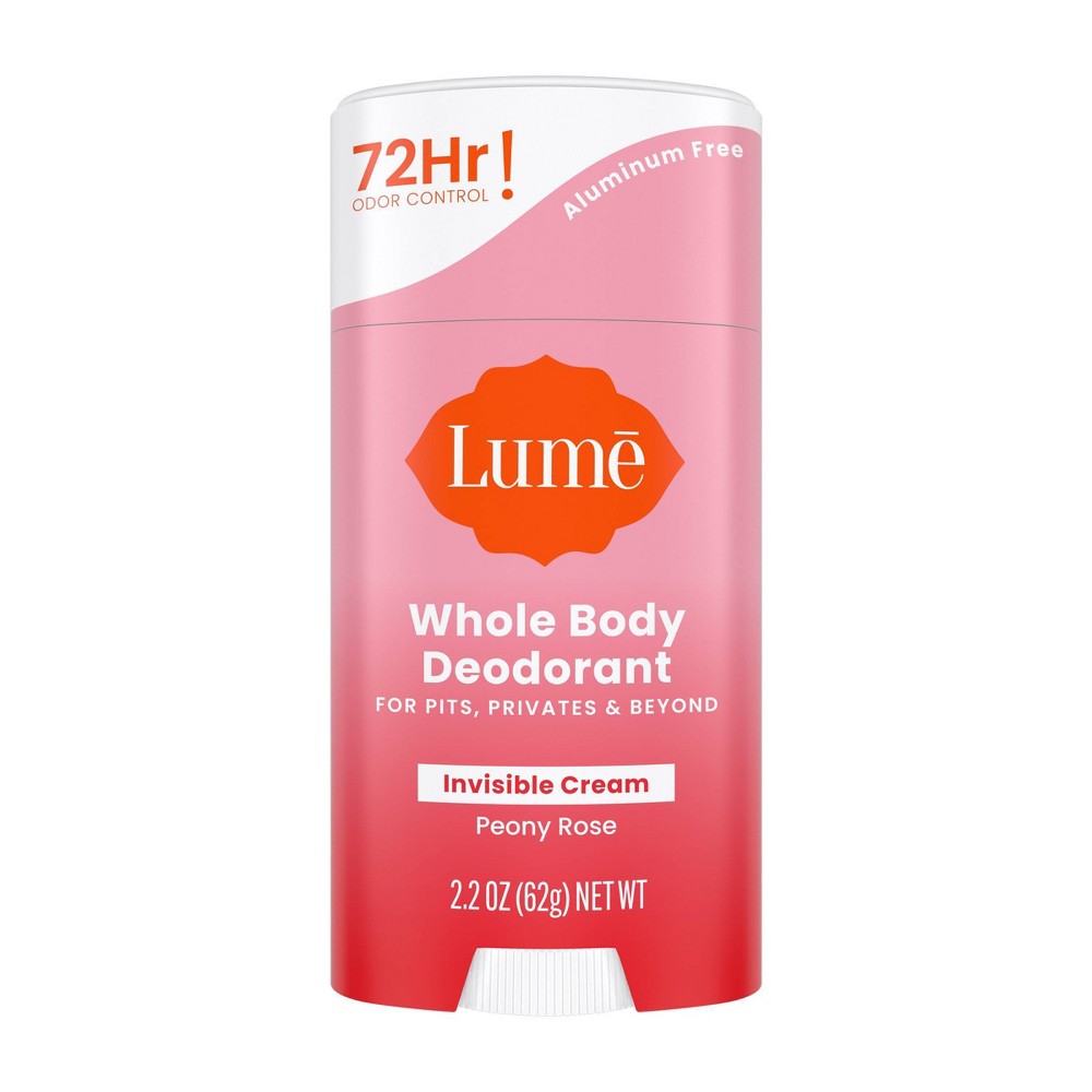 Lume Invisible Cream Deodorant Stick - Peony Rose - 2.2oz
