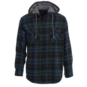 Gioberti Men's Removable Hoodie Plaid Checkered Flannel Shirt - 1 of 4