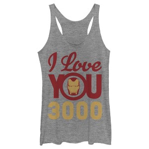 Women's Marvel Iron Man Love 3000 Racerback Tank Top - 1 of 3