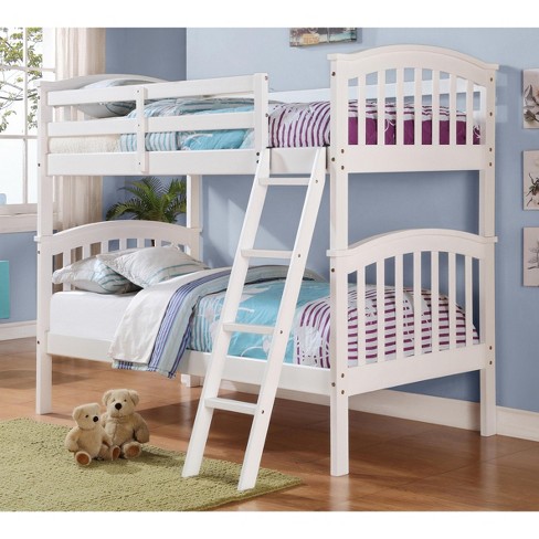 Donco Kids Columbia Twin Over Twin White Bunkbed : Target