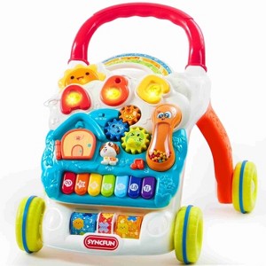 Baby Learning Walker 2 in 1, Stroll and  Discover Activity Walker 6-12 Months, Educational Present for1 Year Old, Infant Push Walker Gift with Wheels - 1 of 4