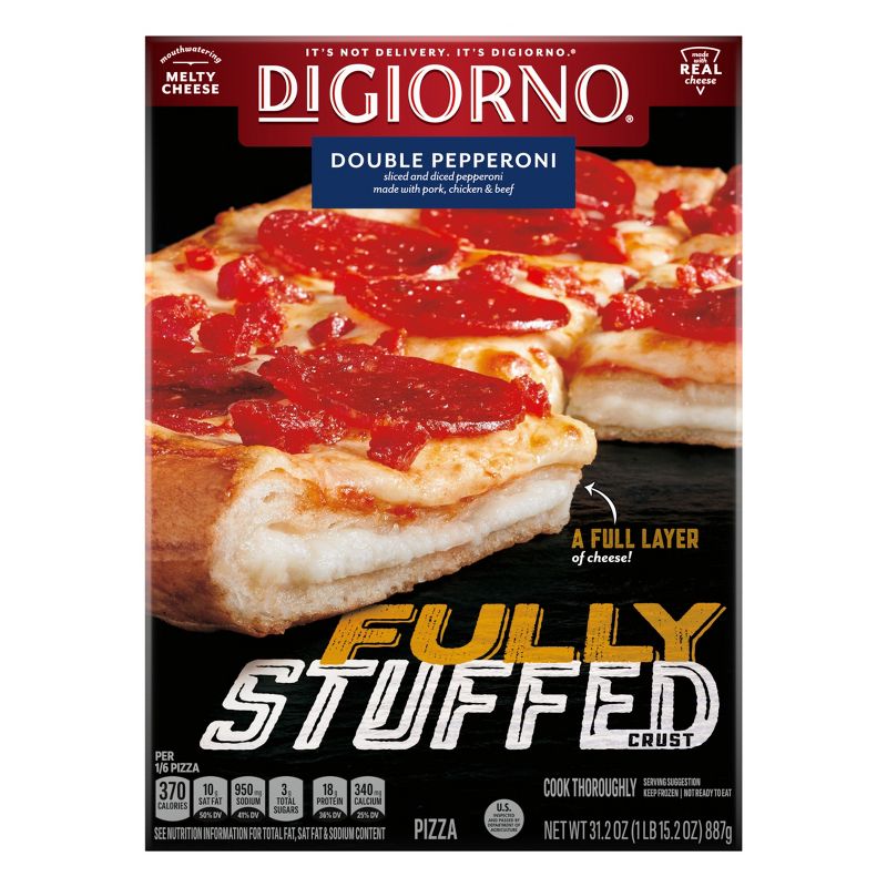 DiGiorno  Frozen Fully Stuffed Crust Double Pepperoni - 31.2oz, 2 of 6
