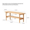CAVINAS 2-Tier Oak Solid Wood Coffee Table with Storage Shelf,Simple Rectangular Tea Table,Center Table for Living Room,47" - 4 of 4
