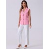 INSPIRE CHIC Women's Sleeveless Business Casual Work Office Suit Vest Jacket - 4 of 4
