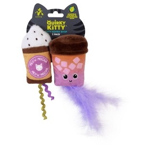 Quirky Kitty Coffee Shop Cat Toy - 2pk - 1 of 4