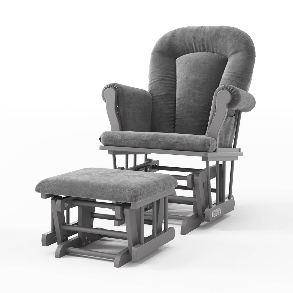 Photos - Rocking Chair Child Craft Forever Eclectic Cozy Glider and Ottoman - Gray Cool Gray