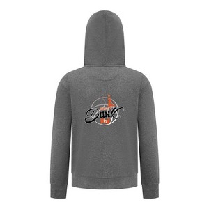 Everyday Kids Just Dunk It Basketball Zip Up Hoodie – Slam Dunk Graphic Sweatshirt - 1 of 4